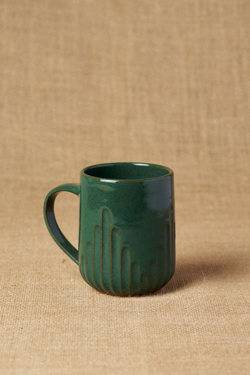 Handmade Ceramic Tall Mug - Lead-free & Microwave Safe – Facets By